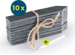 Set Di 10 Cartelli Per Piante In Ardesia Hoberg - Cartelli Da Giardino Per Piante Ed Erbe Aromatiche
