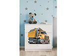 Cassettiera Per Bambini Camion Nel Colore Bianco Babydreams