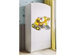 Armadio Per Bambini Babydreams Armadio Ad Ante Battenti Armadio Excavator Bianco