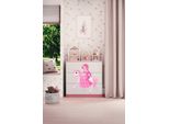 Cassettiera Per Bambini Principessa A Cavallo Nel Colore Rosa Babydreams