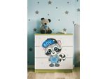 Cassettiera Per Bambini Procione Nel Colore Verde Babydreams