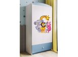 Armadio Per Bambini Armadio Ad Ante Battenti Babydreams Armadio Zoo Blu