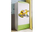 Armadio Per Bambini Babydreams Armadio Ad Ante Battenti Armadio Excavator Verde