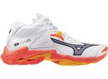 Mizuno Wave Lightning Z8 Mid - Bianco/Fiery Coral 2/Citrus, GrößE:3.5