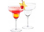 Wilmax | Bicchieri Da Margarita Fatti A Mano | Set Di 2 | 250 Ml | Bicchieri Da Cocktail | Bicchieri Da Champagne | Bicchieri Da Long Drink | Accessori Per Cocktail | Bicchieri Da Margarita