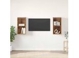 Maison Exclusive - Set Di Mobili Tv 2 Pezzi Legno Antico 37 X 37 X 72 Cm Materiale Ligneo