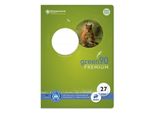 Ursus Green 040780027 Heft - LIN27, A5, 16 Blatt, 90 G/Qm, 9 Mm Liniert Mit Randlinien