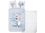 Copripiumino Frozen Olaf 100 X 135 Cm - Cotone - 40 X 60 Cm