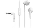 Panasonic RP-TCM55E Cuffia Cablata In-Ear Chiamate/Musica Bianco