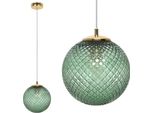 Lampada A Sospensione Cannes A 1 Luce Con Paralume In Vetro Verde 20Cm E27