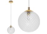 Lampada A Sospensione Cannes A 1 Luce Con Paralume In Vetro Trasparente 15Cm G9