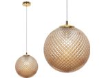 Lampada A Sospensione Cannes A 1 Luce Con Paralume In Vetro Ambrato 25Cm E27