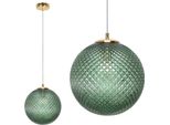 Lampada A Sospensione Cannes A 1 Luce Con Paralume In Vetro Verde 25Cm E27