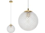 Lampada A Sospensione Cannes A 1 Luce Con Paralume In Vetro Trasparente 20Cm E27