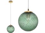 Lampada A Sospensione Cannes A 1 Luce Con Paralume In Vetro Verde 18 Cm E27