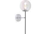 Applique Siena Cromo 1 Luce Vetro Trasparente E14