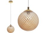 Lampada A Sospensione Cannes A 1 Luce Con Paralume In Vetro Ambrato 15Cm G9
