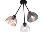Lampada Da Soffitto Venice Trio Con Paralumi In Vetro Misto E27