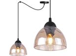 Lampada A Sospensione Spider Venice A 1 Luce Con Paralume In Vetro Ambrato E27