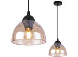 Lampada A Sospensione Venice A 1 Luce Con Paralume In Vetro Ambrato E27