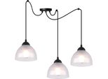 Lampada A Sospensione Spider Venice A 3 Luci Con Paralumi In Vetro Opalino E27