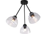 Lampada Da Soffitto Venice Trio Con Paralumi In Vetro Trasparente E27