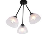 Lampada Da Soffitto Venice Trio Con Paralumi In Vetro Opalino E27