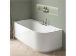 Vasca Da Bagno Semi-Autoportante In Acrilico Bianco 170Cm - Angolo Sinistro Equinoxe