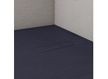 Piatto Doccia Extrapiatto Effetto Pietra Grigio Antracite - Piletta Inclusa 120X90