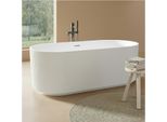 Vasca Da Bagno Indipendente In Acrilico Bianco Con Coste Stria Da 170 Cm
