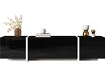 Mobile Tv Aiorber In Bianco Lucido Con Gambe Nere, Anta A Battente, Cassetto, Ampio Spazio, Design Moderno, Nero