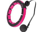 Hula Hoop Magnetico Con Peso, Nero/Rosa, Con Contatore