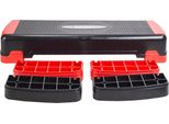 Piattaforma Per Step Aerobico, Nero-Rosso, Altezza Regolabile