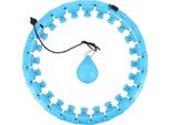 Hula Hoop Con Pesi, Blu - Attrezzatura Per Esercizi Fitness