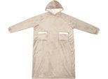 Vidaxl Felpa Con Cappuccio Beige Xl In Pile E Flanella