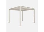 Pergola Bioclimatica 3X3M Alluminio E Acciaio, Lamelle Orientabili, Beige
