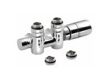 Sapho Twin Combi - Set Di Valvole Termostatiche Di Collegamento, Attacco Centrale 50 Mm, Destra, Cromo CP5010S