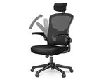 Sedia Da Ufficio Ergonomica Naspaluro, Sedia Girevole Con Supporto Lombare, Sedia A Rete Con Poggiatesta Regolabile, Schienale, Braccioli E Seduta Spessa, Sedia Per Pc