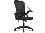 Sedia Da Ufficio - Sedile Ergonomico Naspaluro - Poltrona Con Bracciolo Ribaltabile A 90° - Supporto Lombare - Regolabile In Altezza