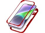 Avizar, Custodia 360° Per Iphone 14 Resistente Agli Urti Con Telaio In Silicone, Rosso