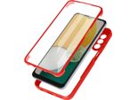 Avizar, Custodia 360° Per Galaxy A13 5G Resistente Agli Urti Con Telaio In Silicone, Rosso