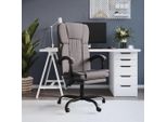 The Living Store Sedia Da Ufficio Con Funzione Reclinabile Tessuto Taupe