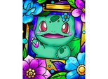 Pittura Da Numeri Con Telaio Pittura Pokemon Bulbasaur 40X50 Cm