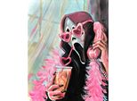 Dipinto Da Numeri Con Telaio Quadro Pink Scream 40X50 Cm