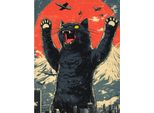 Pittura Per Numeri Con Cornice Immagini Per Pittura Godzilla Cat 40X50 Cm