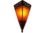 Lampada Da Parete Marrakech Rabat 30 × 20 × 13 Cm - Lampada Da Parete Marocchina In Pelle E Metallo Lampada Orientale Fatta A Mano Per Soggiorno, Corridoio O Camera Da Letto
