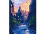 Pittura Da Numeri Con Telaio Quadri Da Dipingere - Grandi Montagne 40X50 Cm