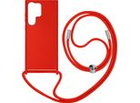 Avizar, Custodia Per Galaxy S23 Ultra In Silicone Morbido Al Tatto, Rosso