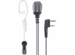 Auricolare Professionale Midland MA31-LK Pro Con Auricolare Pneumatico """Invisibile"""", Microfono Da Bavero E Cavo Spiralato, Presa 2 Pin A Standard Kenwood – Compatibile Con Midland G10, G11, G13"