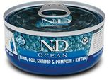 N&D Ocean Cibo Umido Per Gattini Tonno Con Merluzzo 70 Gr. - Per 24 Pezzi